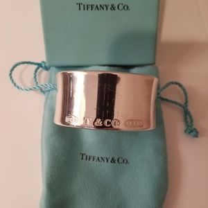Tiffany&Co.Sterling Silver 1837 Wide Cuff Bracelet